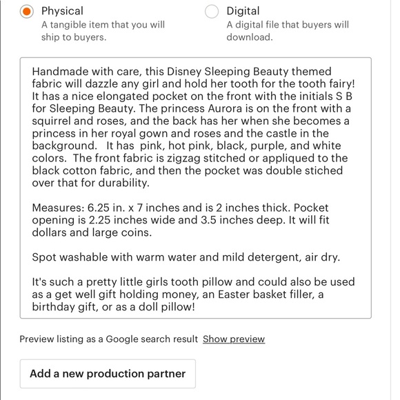 Handmade Sleeping Beauty Aurora tooth fairy pillow purple woodland girls - Picture 5 of 5